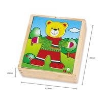 Wooden dressing puzzle Viga Bear boy