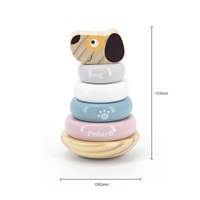 Wooden folding pyramid Viga Dog multicolor