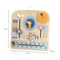 Children‘s wooden calendar with clock Viga
