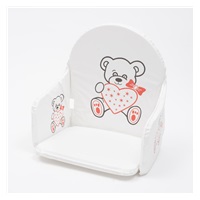 New Baby Victory white teddy bear heart insert for wooden dining chairs