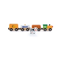 Children's wooden magnetic train Viga Farm