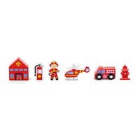 Children's wooden figures Viga Firefighters