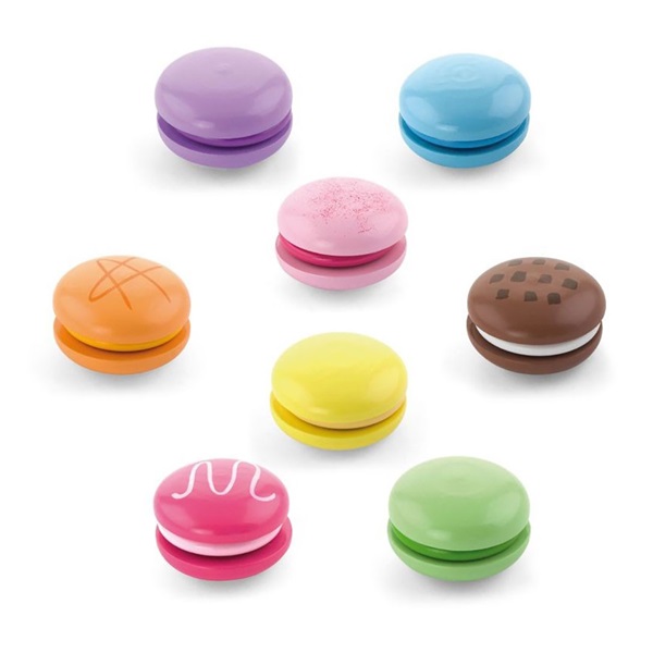 Wooden rainbow macaroons Viga