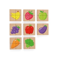 Wooden magnetic puzzle Viga Fruits and Vegetables
