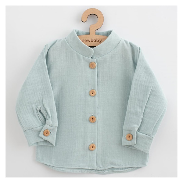 Baby Muslin Shirt New Baby Soft Dress Mint, size 74 (6-9m)