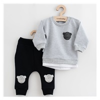 New Baby Brave Bear ABS grey T-shirt and sweatpants set, size 56 (0-3m)