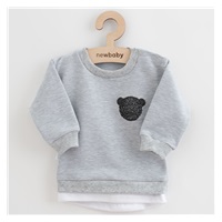 New Baby Brave Bear ABS grey T-shirt and sweatpants set, size 56 (0-3m)