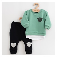 New Baby Brave Bear ABS Green Baby T-Shirt and Sweatpants Set, size 56 (0-3m)