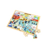 Wooden puzzle 48 pieces Viga Firefighters