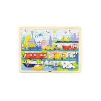 Wooden puzzle 48 pieces Viga Transport