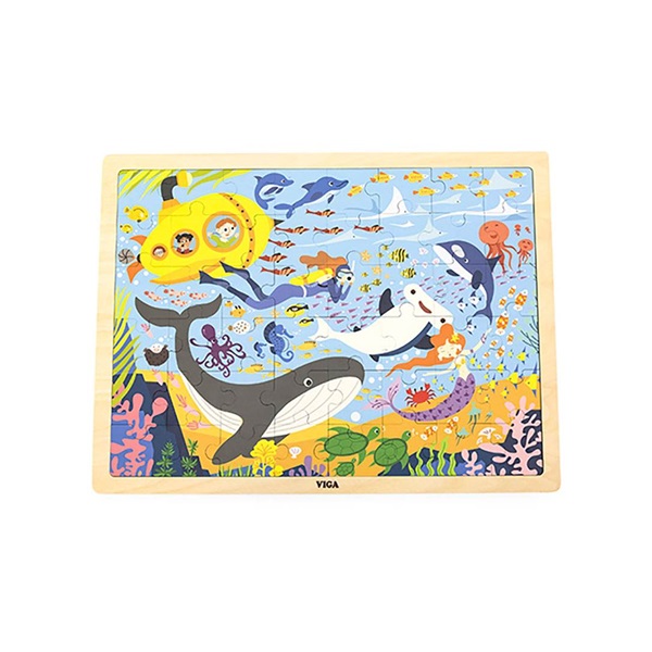 Wooden puzzle 48 pieces Viga Sea Life