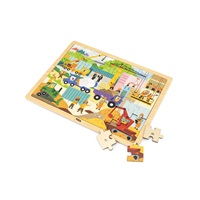 Wooden puzzle 48 pieces Viga Construction Machines