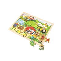 Children‘s wooden puzzle Viga Farm 48 pieces