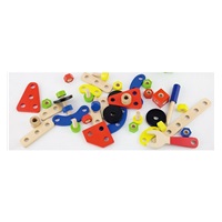 Wooden construction kit Viga 68 pieces