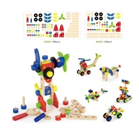 Wooden construction kit Viga 68 pieces