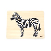 Children's wooden puzzle Montessori Viga Zebra