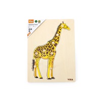 Children‘s wooden puzzle Montessori Viga Giraffe