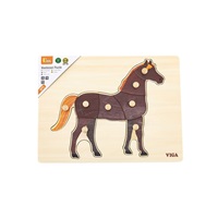 Children‘s wooden puzzle Montessori Viga Horse