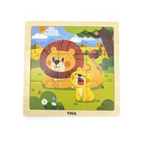 Wooden puzzle for kids Viga 9 pieces Lion
