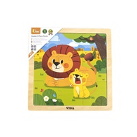 Wooden puzzle for kids Viga 9 pieces Lion