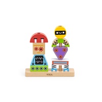 Wooden blocks Viga Robot