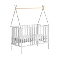 Beech cot Teepee 120x60 cm white