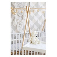 Beech cot Teepee 120x60 cm white