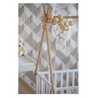 Beech cot Teepee 120x60 cm white