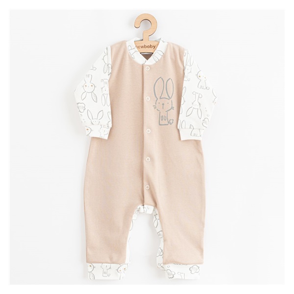 Baby cotton jumpsuit New Baby Rabbit friends, size 68 (4-6m)