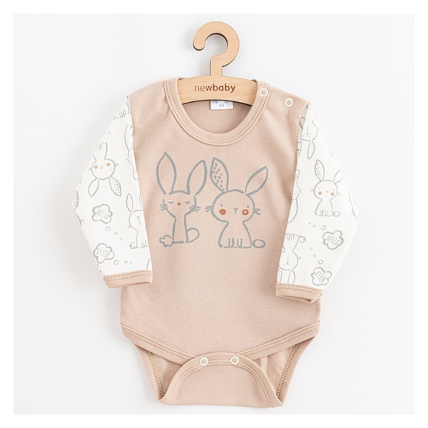 New Baby Rabbit friends Long Sleeve Cotton Baby Bodysuit, size 68 (4-6m)