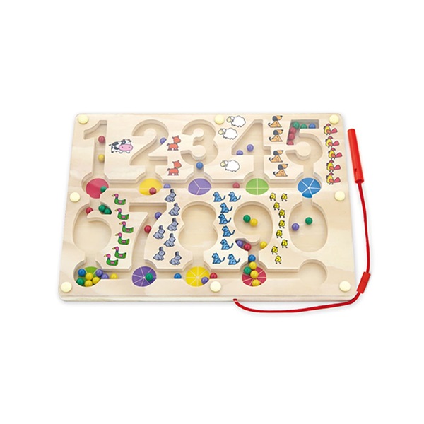 Wooden Magnetic Labyrinth Numbers Viga