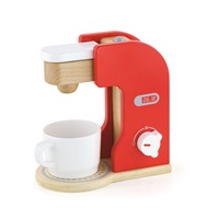 Wooden coffee machine Viga Red