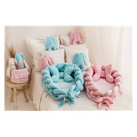 Knitted baby nest Velvet Belisima blue