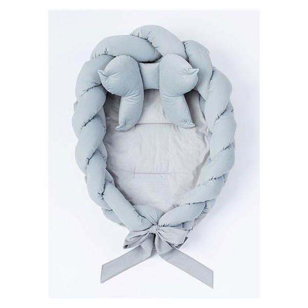 Knitted baby nest Velvet Belisima grey