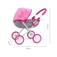 Milly Mally Dori Prestige Pink Baby Doll Stroller