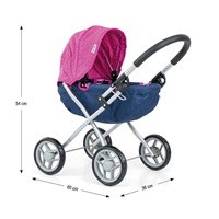 Milly Mally Dori Prestige Navy Baby Stroller for Dolls