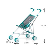 Milly Mally Julia Prestige Mint Baby Golf Stroller for Dolls