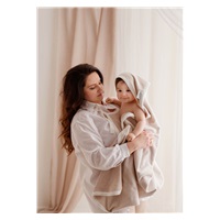 Baby towel with washcloth and towel Belisima Swaddle white