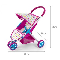 Milly Mally Susie Candy Baby Golf Stroller for Dolls