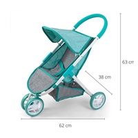 Milly Mally Susie Prestige Mint Baby Golf Stroller for Dolls