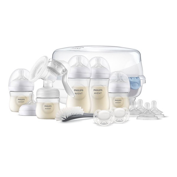 Avent Natural Response Breastfeeding Kit with manual breast pump and steriliser