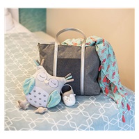 Stuffed toy with rattle Baby Ono Owl pink