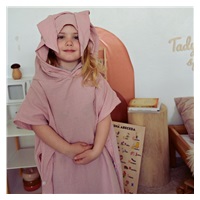 Baby muslin poncho New Baby Feeling pink 80 cm, size M