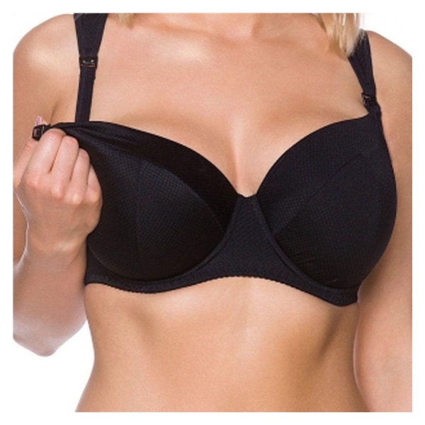 Reinforced nursing bra New Baby Ella black, size 90C