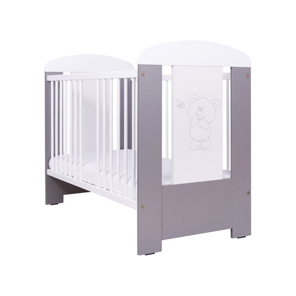 Drewex Bear and Butterfly Crib grey