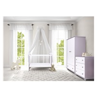 Drewex Bear and Butterfly Crib grey