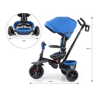 6in1 Milly Mally Stanley navy-black tricycle