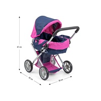 Milly Mally Alice Prestige Navy Baby Stroller for Dolls