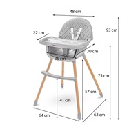 Dining chair Baby Mix Freja wooden dark grey