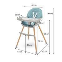 Dining chair Baby Mix Freja wooden dusty green